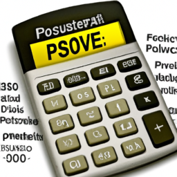 An image of a calculator showing the present value calculation.