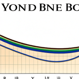 A chart displaying an upward curve in a line graph, representing the rise of bond rates.