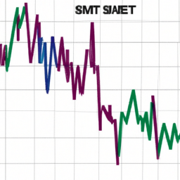 description: an anonymous image of a stock chart showing the decline of smt shares over the past year.