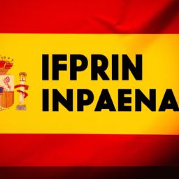 An image of the Spanish flag, with the words “Spain’s Foreign Direct Investment” written underneath.
