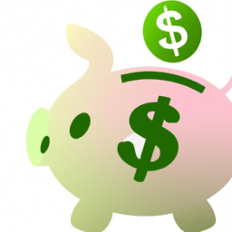description: an image of a piggy bank filled with money, symbolizing savings.