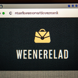 Description: A close-up of a laptop screen with the NerdWallet logo in the center.