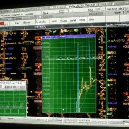 an image of a computer screen with a brokerage account dashboard displaying stock prices and investment portfolio performance. there are charts and graphs displaying the ups and downs of the market, and the user is able to buy and sell securities directly from the dashboard.