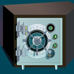 description: a picture of a safe with a combination lock, symbolizing the safety and security of low-risk investments.