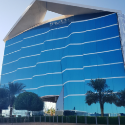 Description: A photo of the Mubadala Investment Co. building in Abu Dhabi, United Arab Emirates.