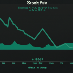 the image shows a graph of robinhood's stock price over time, with a downward trend in recent weeks.