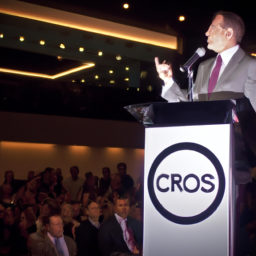 Description: An image of Rick Bodio, Managing Director of Ceres Partners, speaking at an event. He is wearing a suit and has a microphone in his hand. He is standing in front of a crowd of people.