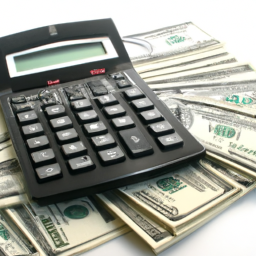 description: an image of a stack of dollar bills, symbolizing investment income, with a calculator beside it.