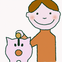 description: an image of a person holding a piggy bank with a smile on their face.