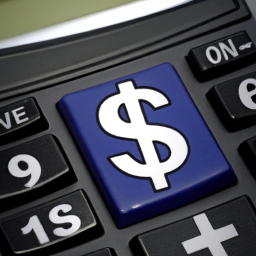 description: an image showing a calculator with a dollar sign symbolizing financial calculations and growth.