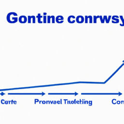 an image showing a graph with an upward trajectory, symbolizing the growth of compound interest over time.