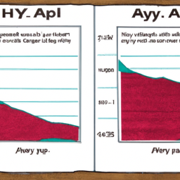 Description: A graph of the annual percentage yield (APY) of a high-yield savings account, compared to the APY of a traditional savings account.
