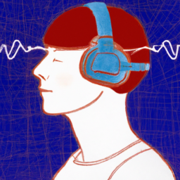 description: an anonymous image of a person wearing a headset that appears to be communicating with a computer. the image suggests the idea of direct communication between the brain and a computer, which is the goal of companies like neuralink.