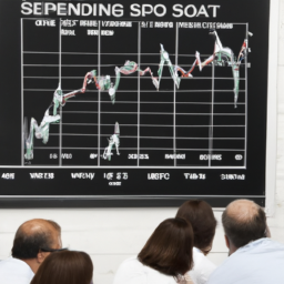 A group of people looking at a graph showing the performance of an S&P 500 Index Fund.