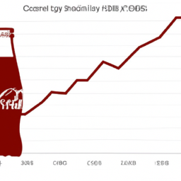 description: a graph showing coca-cola's stock price trending upwards over the past year.