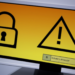 description: a generic image illustrating a computer screen with a lock symbol and warning signs, symbolizing a cybersecurity breach and the need for enhanced security measures.
