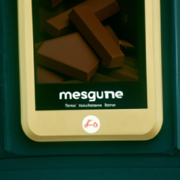 description: a simple graphic of a person holding a tablet or smartphone with the nutmeg logo on the screen. no actual faces or names are visible in the image.