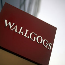 Description: A photo of the Wells Fargo Advisors logo on a sign outside of their building.