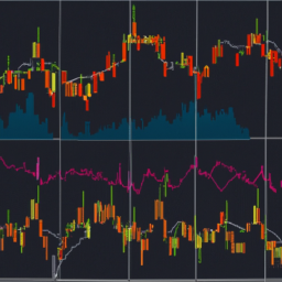 An image of a stock market graph with different lines representing different stocks.