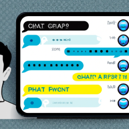 the image depicts a person using their smartphone to chat with chatgpt, with various chat bubbles displayed on the screen. the person appears to be smiling, indicating a positive experience with the chatbot.