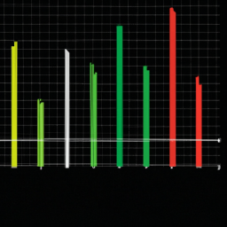 the image showcases a chart with upward trends representing the potential growth of the featured stocks. the chart is color-coded, with each stock ticker symbol represented by a different color.