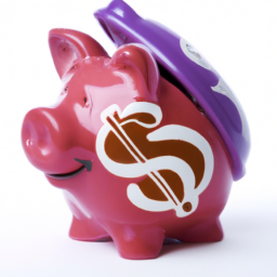 description: a piggy bank with a dollar sign on it, symbolizing saving money.
