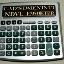 Description: A calculator with the words "CD Investment Calculator" written above it.