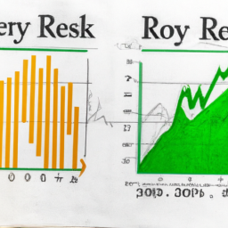 A graph showing the performance of the stock market over the past year alongside a chart of the interest rate of the Federal Reserve.