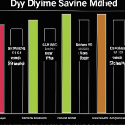 A graph showing the performance of various dividend stocks over time.