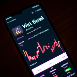 description: a screenshot of the webull app on a mobile device, showing a chart of a stock's performance. the app has a clean and modern design with easy-to-use navigation. there is also a news feed section with articles related to the stock market.