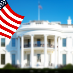 description: an image of the white house with the american flag waving in the background.