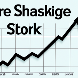 A graph showing the share price of a company has risen 8.5% in the last week.