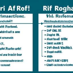 Description: A graphic showing the differences between a traditional IRA and a Roth IRA.