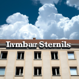 Description: An image of a bank building with the words "Short-term Insured Debt Instruments" written in the sky