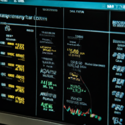description: a generic image of a computer screen displaying a cryptocurrency exchange platform, with various graphs and charts visible on the screen.