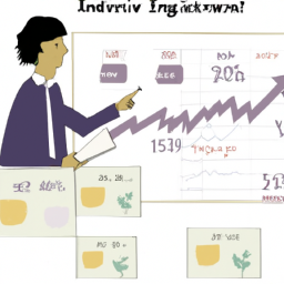 Description: An illustration of a person investing in an index fund.