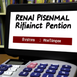 description: an anonymous image of a calculator with a retirement savings plan on the screen.