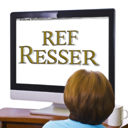 An image of a person looking at a computer screen and making decisions about their retirement savings.