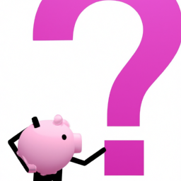 Description: A person holding a piggy bank with a question mark on it, symbolizing the decision to invest in a CD.