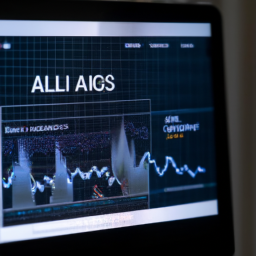 description: a computer screen with charts and graphs related to ai investing. no names or specific companies are visible.