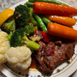 description: a photo of a plate of food with various types of vegetables and meat, symbolizing arbor investments' investment in the food and beverage industry.
