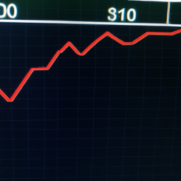 Description: A graph showing the performance of a stock on a stock exchange.