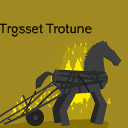 An illustration of a Trojan horse, representing the potential of Trojan investing to make positive changes in society.